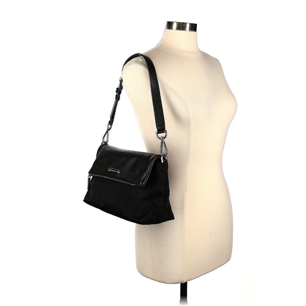 MICHAEL KORS Jane Black Nylon Leather Medium Shoulder Bag - Picture 2 of 12